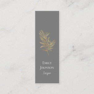 Simple Elegant Grey Mini Business Card