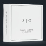 Simple Elegant Grey Monogram | Wedding Album 3 Ring Binder<br><div class="desc">Our modern simple monogrammed wedding album features a contemporary minimalist design, showcasing the newlyweds initials, wedding date and a message on the spine saying "The beginning of forever". Use this album to highlight your dating, engagement and wedding memories, or, feature snapshots from your wedding photo booth, your honeymoon, and more!...</div>