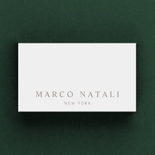Simple Elegant Grey Professional Business Card