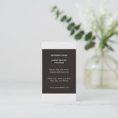 Simple Elegant Grey Texture White Consultant Business Card (Standing Front)