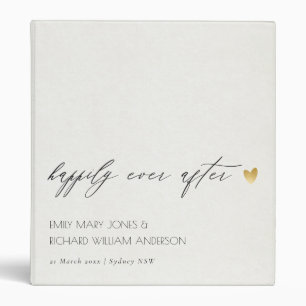 SIMPLE ELEGANT GREY TYPOGRAPHY HAPPILY EVER AFTER BINDER
