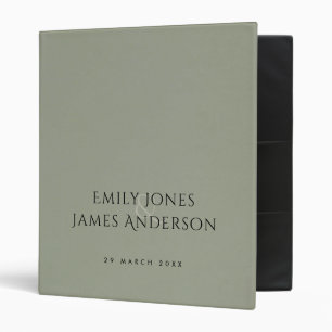 SIMPLE ELEGANT GREY TYPOGRAPHY TEXT ONLY 3 RING BINDER