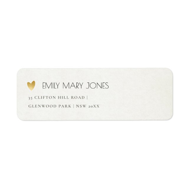 SIMPLE ELEGANT GREY TYPOGRAPHY TEXT ONLY ADDRESS LABEL (Front)