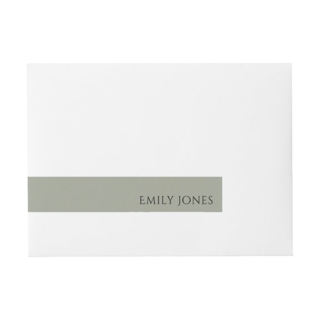 SIMPLE ELEGANT GREY TYPOGRAPHY TEXT ONLY WRAP AROUND ADDRESS LABEL (Front)