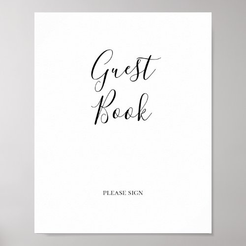 Simple Elegant Guest Book Sign