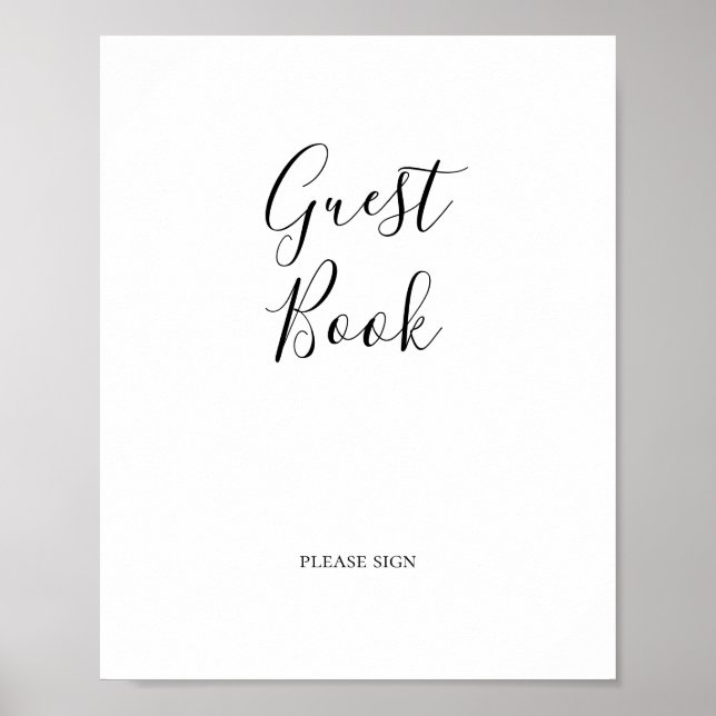 Simple Elegant Guest Book Sign (Front)