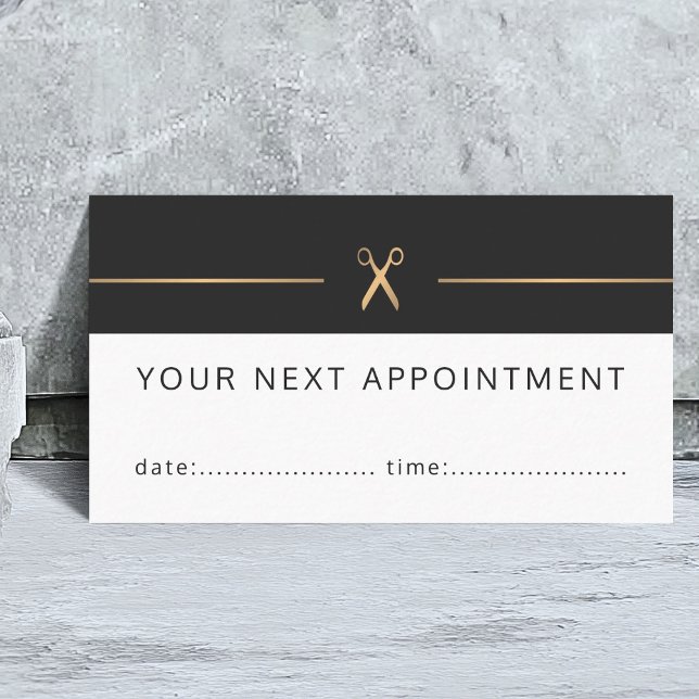 Simple Elegant Hair Stylist Appointment Card (Creator Uploaded)