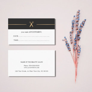 Simple Elegant Hair Stylist Appointment Card