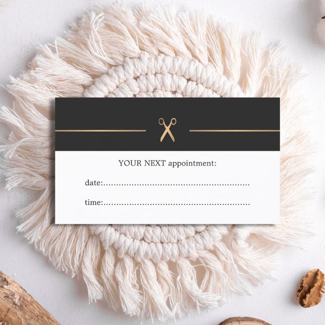 Simple Elegant Hair Stylist Appointment Card (Creator Uploaded)