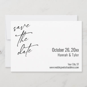 Simple Elegant Handwriting Script Typography Save The Date