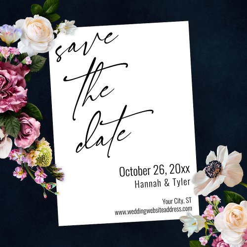 Simple Elegant Handwriting Script Typography Save The Date