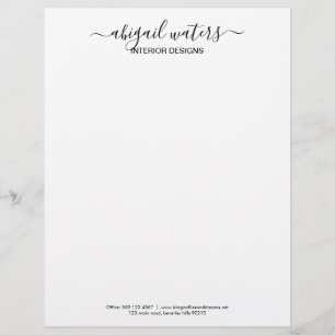 Simple Elegant Handwritten Script Business Letterhead