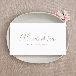 Simple Elegant Handwritten Script Calligraphy Business Card