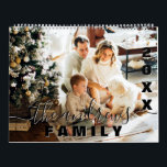Simple Elegant Handwritten Script Family Photo Calendar<br><div class="desc">This elegant and modern family photo calendar is the perfect gift. It features 14 customizable pictures with a handwritten signature script typography for the cover and the months. It also includes a place on the cover for your family name and the year. It's simple, cute, sweet, and the perfect gift...</div>