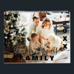 Simple Elegant Handwritten Script Family Photo Calendar<br><div class="desc">This elegant and modern family photo calendar is the perfect gift. It features 14 customizable pictures with a handwritten signature script typography for the cover and the months. It also includes a place on the cover for your family name and the year. It's simple, cute, sweet, and the perfect gift...</div>