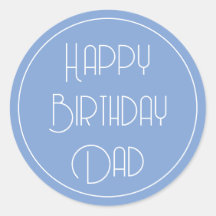 Simple Elegant Happy Birthday Dad Script Sky Blue