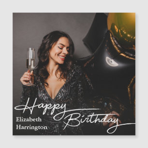 Simple Elegant Happy Birthday Photo