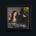 Simple Elegant Happy Birthday Photo Gift Box<br><div class="desc">This Product offers a clean, minimalist look with a contemporary aesthetic, perfect for spotlighting a birthday moment. It often features a balanced layout with elegant typography, focusing on the photo and the “Happy Birthday” message. This design captures the joy of the occasion while maintaining a timeless, stylish appeal that suits...</div>