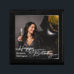 Simple Elegant Happy Birthday Photo Gift Box<br><div class="desc">This Product offers a clean, minimalist look with a contemporary aesthetic, perfect for spotlighting a birthday moment. It often features a balanced layout with elegant typography, focusing on the photo and the “Happy Birthday” message. This design captures the joy of the occasion while maintaining a timeless, stylish appeal that suits...</div>