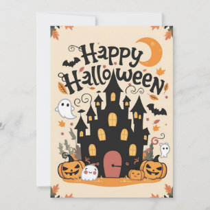 Simple Elegant Happy Halloween Holiday Card