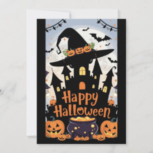 Simple Elegant Happy Halloween Holiday Card