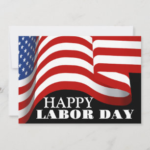 Simple Elegant Happy Labor Day with USA flag