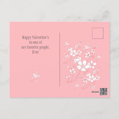 Simple Elegant Happy Valentines Day Sweet Friends Postcard