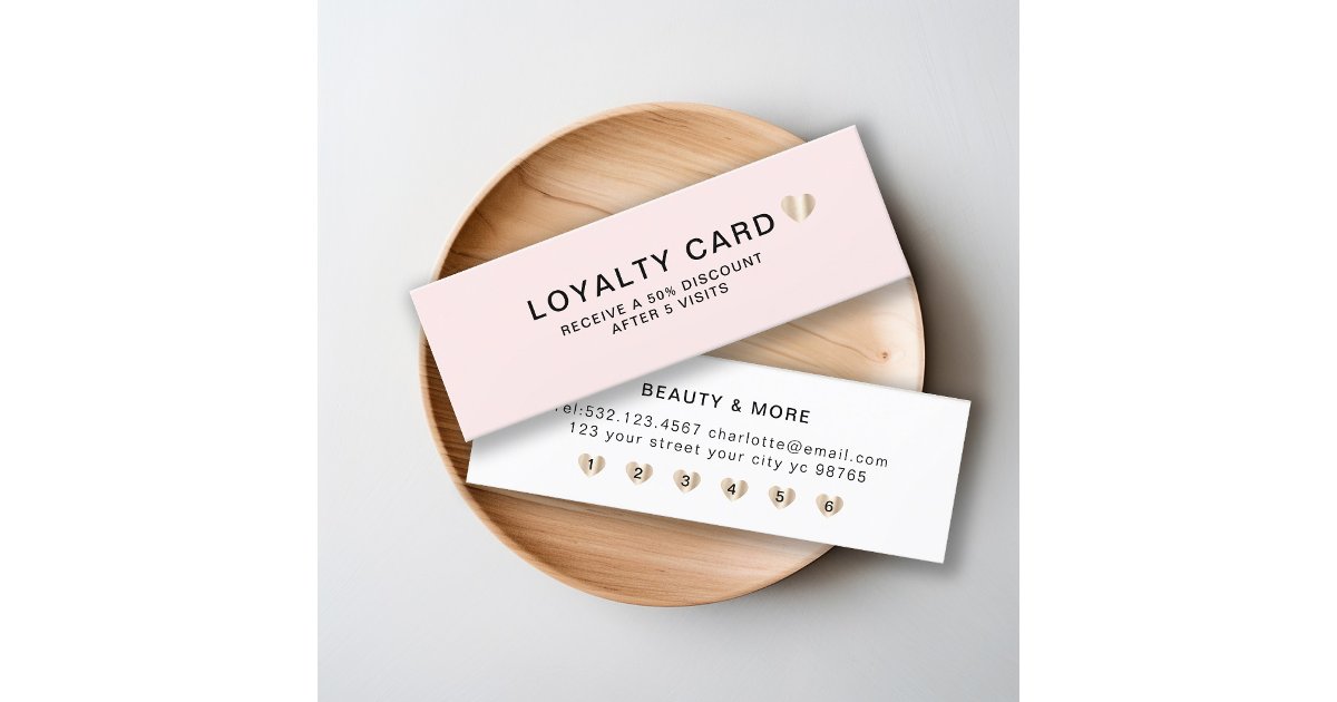 Simple Elegant Heart Loyalty Card | Zazzle