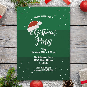 Simple Elegant Holiday Christmas Party Invitation
