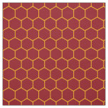 Simple Elegant Honeycomb Pattern Abstract Maroon  Fabric