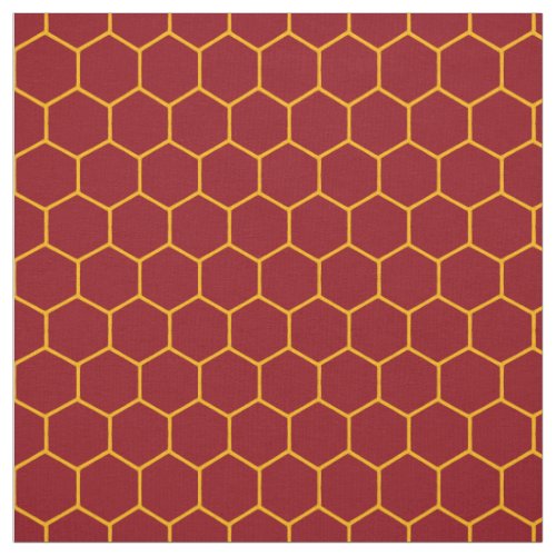 Simple Elegant Honeycomb Pattern Abstract Maroon  Fabric