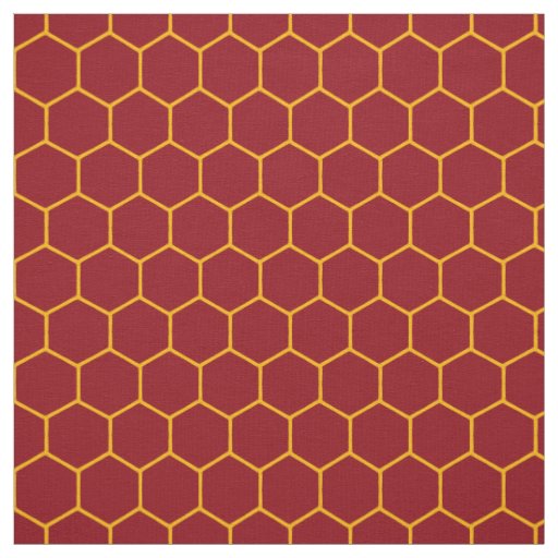 Simple Elegant Honeycomb Pattern Abstract Maroon  Fabric