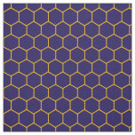 Simple Elegant Honeycomb Pattern Abstract Navy  Fabric