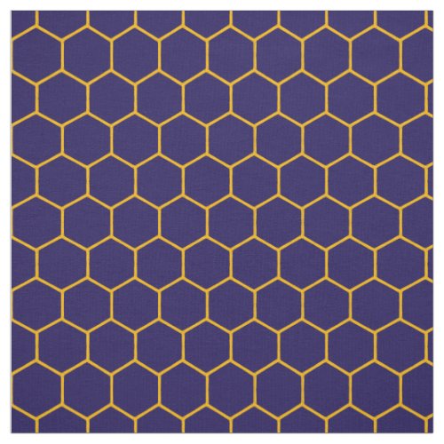 Simple Elegant Honeycomb Pattern Abstract Navy  Fabric
