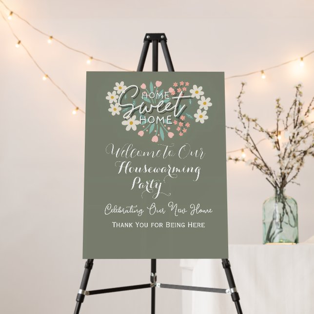 Simple & Elegant Housewarming Welcome Sign poster (In Situ (Stand))