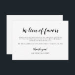 Simple Elegant In Lieu of Favors Card<br><div class="desc">Create your own personalized In Lieu of Favors card. To make advanced changes,  please select "Click to customize further" option under Personalize this template.</div>