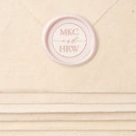 Simple elegant initials personalized wedding wax seal sticker<br><div class="desc">Your initials along with a unique and elegant script "and" make this wax seal stamp the perfect touch for your wedding invitations. This chic design coordinates with the Lea Delaveris Design fall leaves wedding collection so your big day can have a beautifully cohesive look. Find matching invitations, stickers, wedding favors...</div>