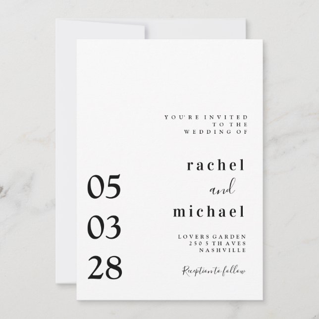Simple, elegant invitation (Front)