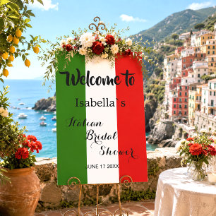 Simple Elegant Italian Bridal Shower Welcome Sign