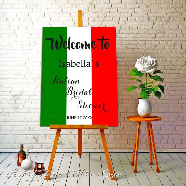 Simple Elegant Italian Bridal Shower Welcome Sign (Creator Uploaded)