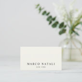 Simple Elegant Ivory Professional Business Card (Standing Front)