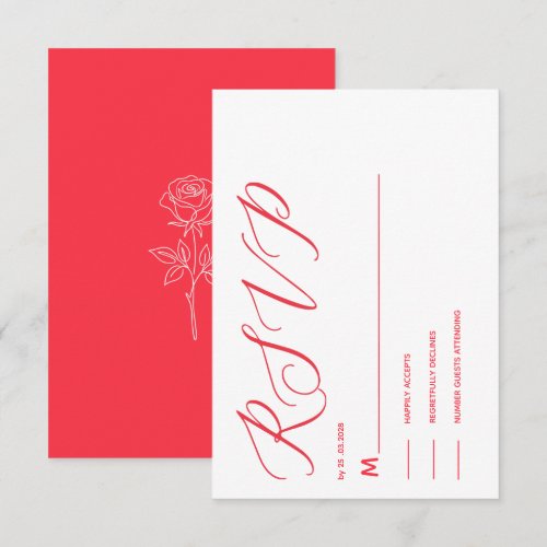 simple elegant juice red classic  rsvp  CARD