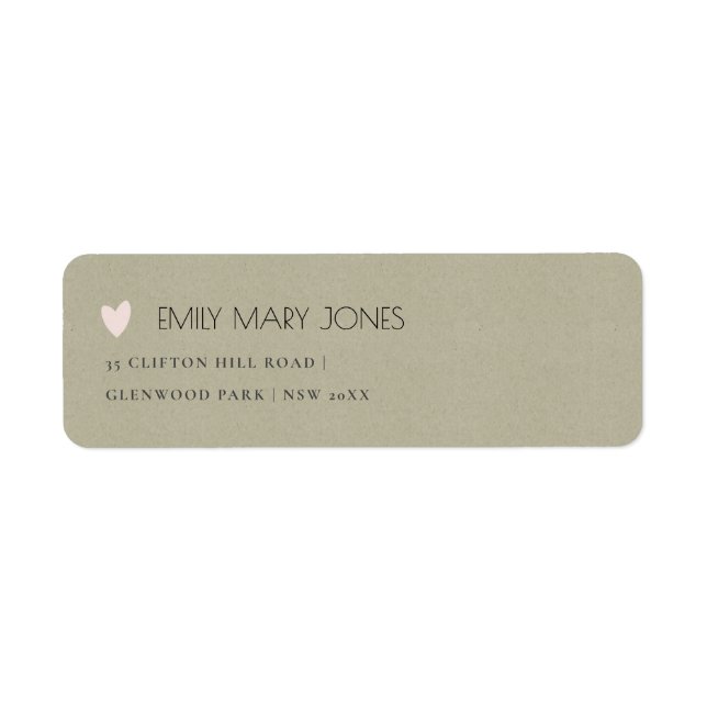 SIMPLE ELEGANT KRAFT GREY TYPOGRAPHY ADDRESS LABEL (Front)