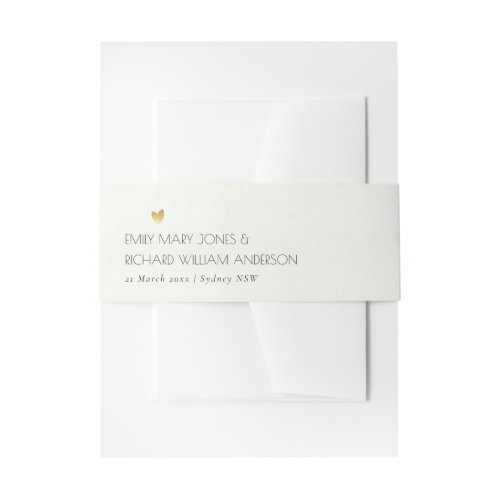 SIMPLE ELEGANT KRAFT GREY TYPOGRAPHY TEXT ONLY INVITATION BELLY BAND