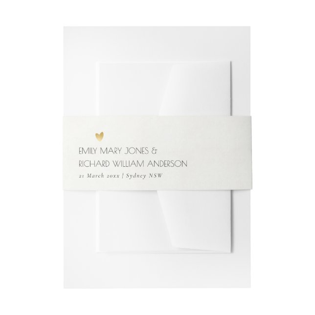 SIMPLE ELEGANT KRAFT GREY TYPOGRAPHY TEXT ONLY INVITATION BELLY BAND (Front Example)