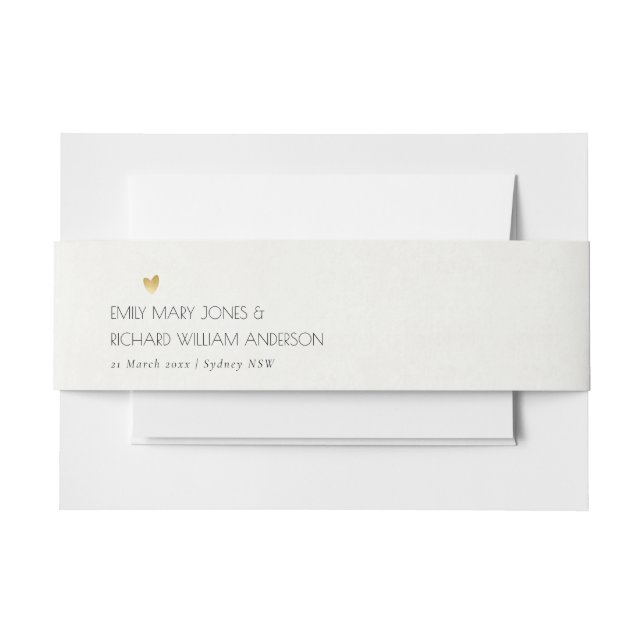 SIMPLE ELEGANT KRAFT GREY TYPOGRAPHY TEXT ONLY INVITATION BELLY BAND (Front Example)