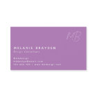 Simple Elegant Lavender Minimalist Two Monogram