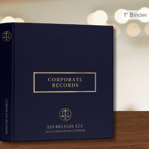 Simple Elegant Lawyer Attorney 3 Ring Binder