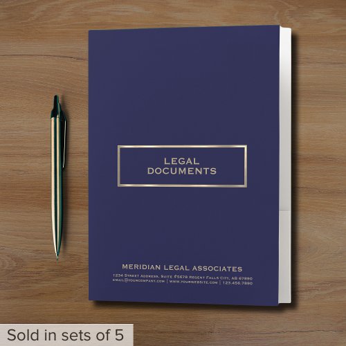 Simple Elegant Legal Documents Pocket Folder