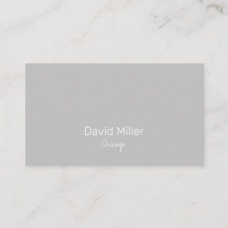 Simple Elegant Light Gray Business Card